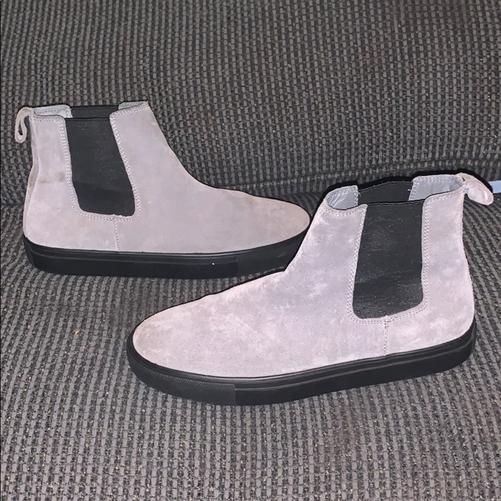 Gray Suede Chelsea boot sneakers